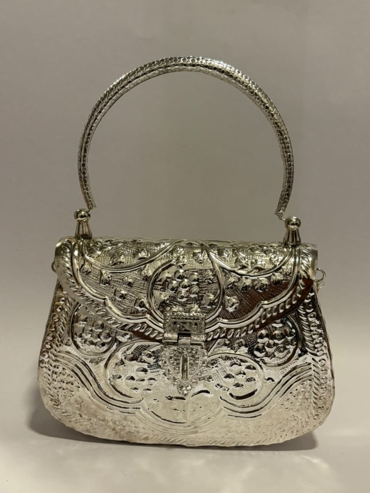 Silver Brass Clutch — Brass