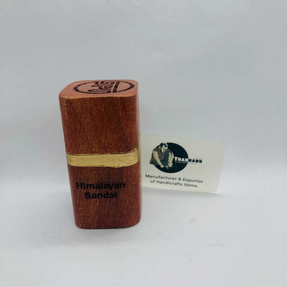 Wooden Roll-On Attar Bottle handmade in Acacia Wood by an Indian manufacturer