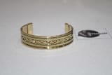 Wave Design Cuff Healing Brass Bracelet product view 1