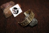 Wave Design Cuff Healing Brass Bracelet product view 2