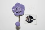 Ceramic Purple Rose Wall Hook product view 1
