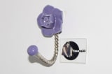 Ceramic Purple Rose Wall Hook product view 2