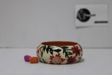 Red Painted Flower Design Bangle product view 1