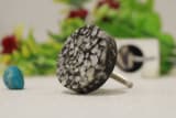 Marble Mixed Black Resin Knob, product view 1