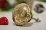 Etched Peacock Brass Knob product view 1