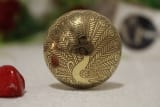 Etched Peacock Brass Knob product view 2