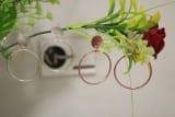 Circle Shape Silver Coated Earrings product view 3