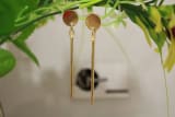 Brass Earrings In Thin Stick product view 2