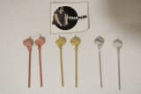 Silver Coated  Earrings In Thin Stick product view 5