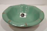Wooden Serving Bowl in Turquoise Color product view 1