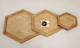 Wooden Serving Plate Set In Hexagon Shape product view 4