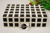 Black Resin Box In geometric Design product view 1
