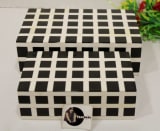 Black Resin Box In geometric Design product view 3