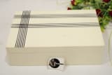 Three Resin Box In White Color With Geometric Design product view 1