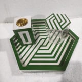 Resin Inlay Incense Burner In Hexagon Shape product view 1