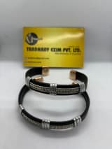 Black Leather Copper Cuff product view 3