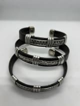 Black Leather Copper Cuff product view 5
