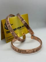 Engraved Copper Cuff With Magnet product view 2