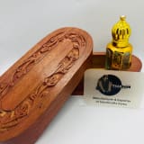 Wooden Attar Holder with Floral Carving product view 1