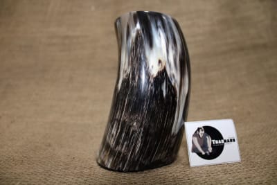 Black and Whitish Horn Mug thumbnail 1