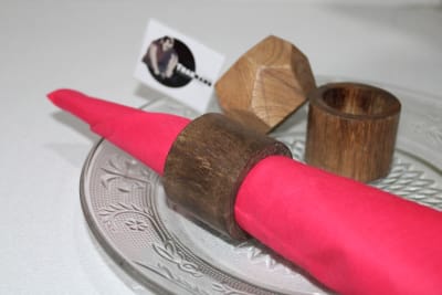 Dark Brown Wood Napkin Ring thumbnail 2