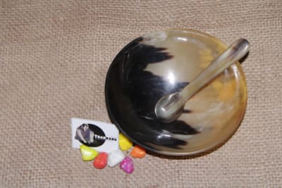 Black And Lite Brown Horn Spoon thumbnail 3