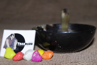 Black Serving Horn Bowl thumbnail 1