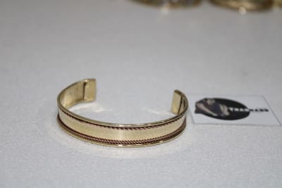 Copper Wire in Brass Cuff thumbnail 1