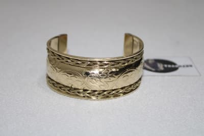 Dual Rope Design Brass Cuff thumbnail 1