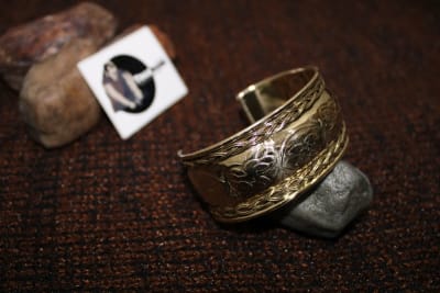 Dual Rope Design Brass Cuff thumbnail 2