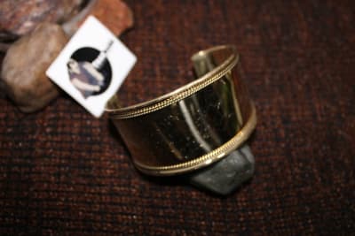 Dual Rope Design Simple Brass Cuff thumbnail 2