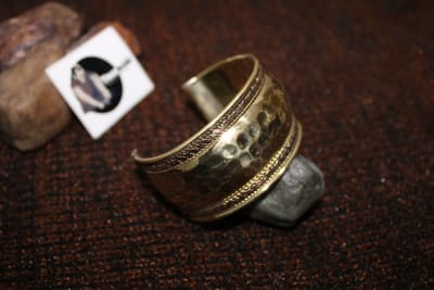 Copper Mix Bending Design Brass Cuff thumbnail 2