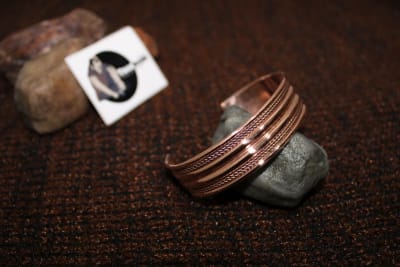 Copper Cuff With Four Thin Rope thumbnail 2