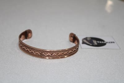 Wave Design Cuff Healing Copper Bracelet thumbnail 1