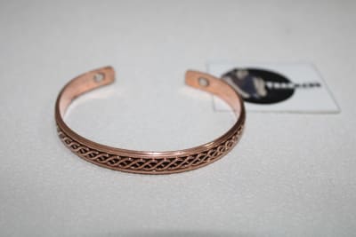 Magnetic Copper Cuff With Rope Design thumbnail 1