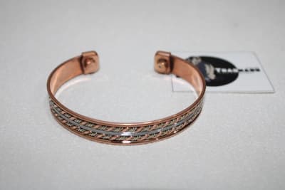 Copper Cuff In Mixed Copper,Brass Rope And Iron thumbnail 1