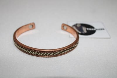 Magnetic Copper Cuff With Brass Rope thumbnail 1