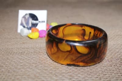 Lite And Dark Brown Design Resin Bangle thumbnail 2