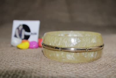 Resin Bangle With Brass Design thumbnail 1