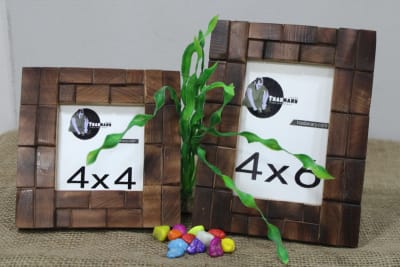 Mosaic Wood Inlay Picture Frame thumbnail 1