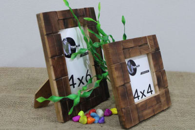 Mosaic Wood Inlay Picture Frame thumbnail 2