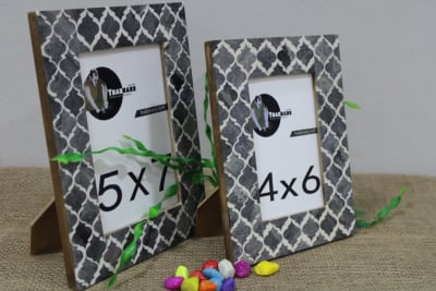Bone Photo Frame In Mughal Patterns thumbnail 2