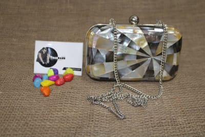 Mother Of Pearl Clutch Handbag thumbnail 1