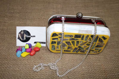 Mother of Pearl & Resin Clutch Handbag thumbnail 2