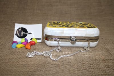 Mother of Pearl & Resin Clutch Handbag thumbnail 4