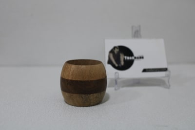 Brown & Dark Brown Designed Napkin Ring thumbnail 1