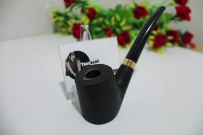 Bent Shape Wooden Smoking Pipe thumbnail 2