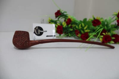 Churchwarden Red Wooden Smoking Pipe thumbnail 1
