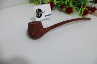 Churchwarden Red Wooden Smoking Pipe thumbnail 2