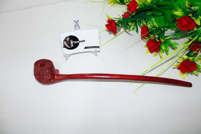 Churchwarden Red Wooden Smoking Pipe thumbnail 3